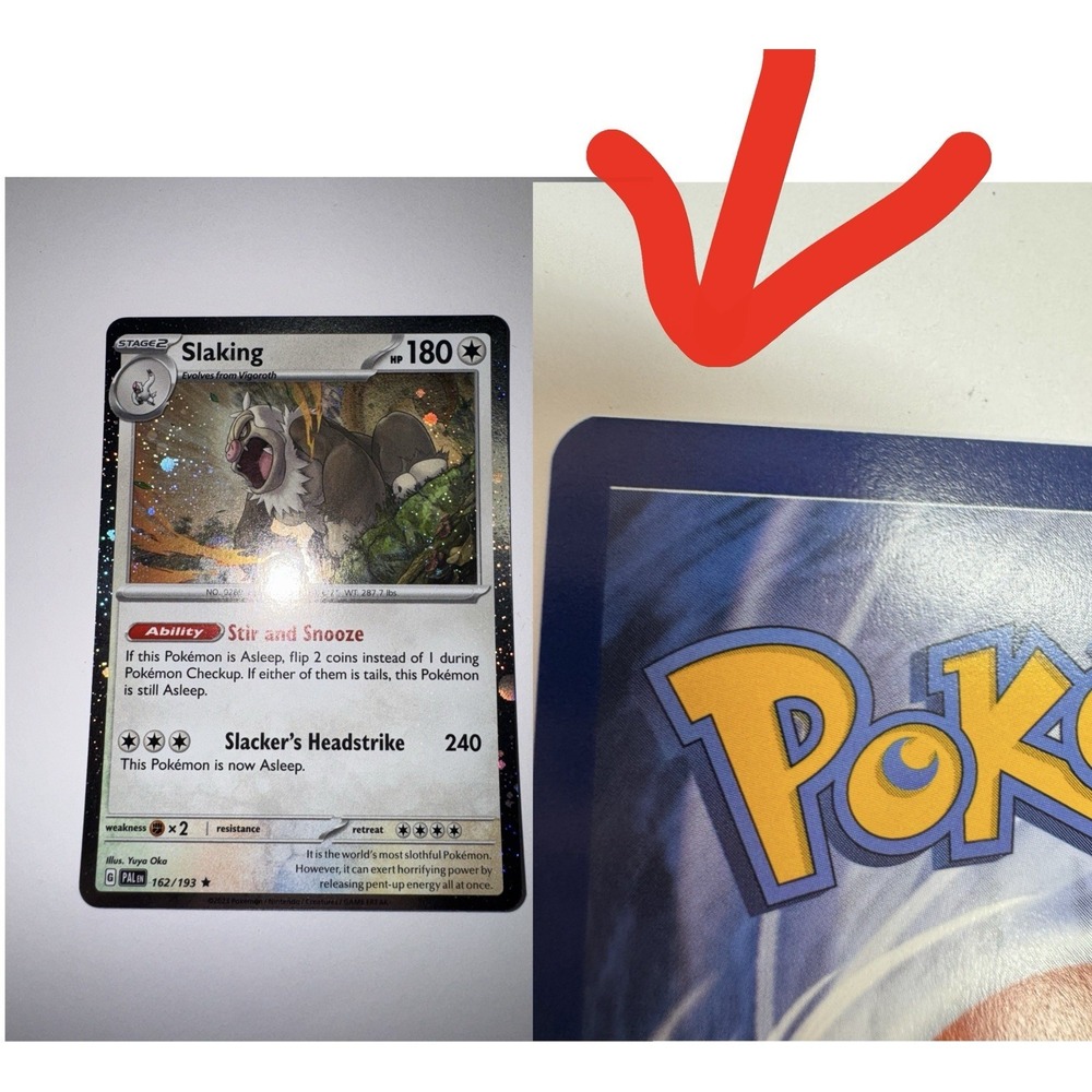 Slaking 162/193 MISPRINT ERROR ON BACK SEE! ✨ Cosmos Holo Near mint Pokemon Card